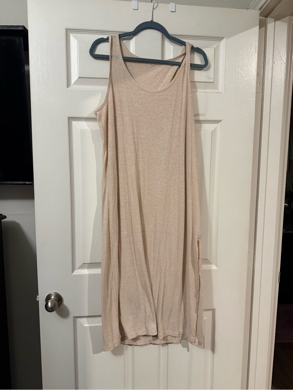 Old Navy Beige Sleeveless Knit Tank Dress